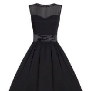 Lindy bop black chiffon party dress